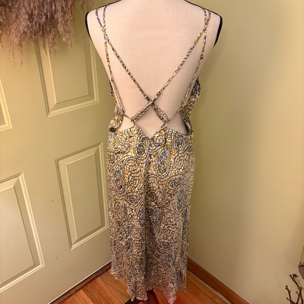 NWT ANTHRO Paisley Slip Dress size L - Picture 6 of 13